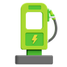 car charging 3d logo