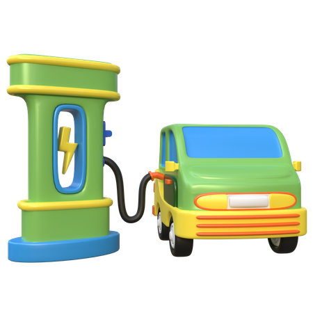 Car Charging  3D Icon