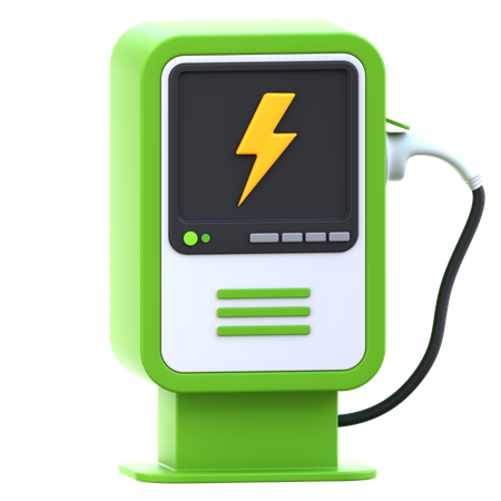 Car Charging Station  3D Icon