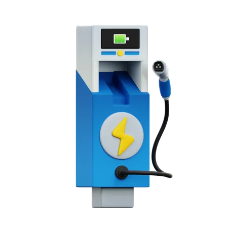 Car Charging Station 3D Icon