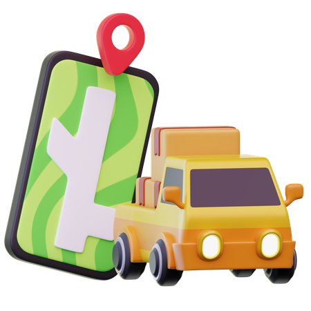 Car Delivery  3D Icon
