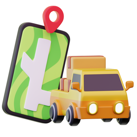 Car Delivery  3D Icon