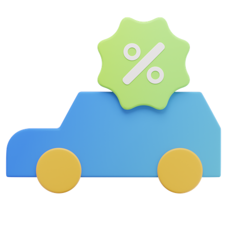 Car Discount  3D Icon