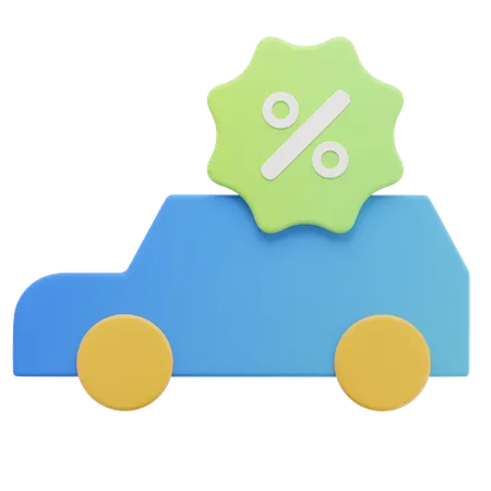 Car Discount  3D Icon