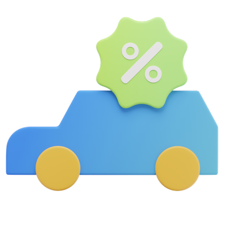 Car Discount  3D Icon