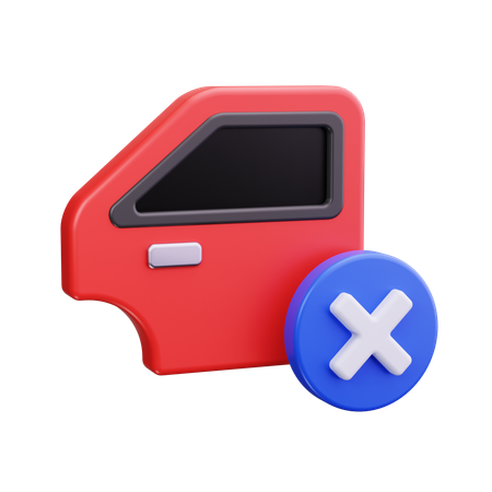 Car Door Broken  3D Icon