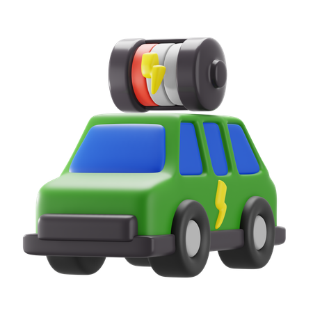 Car Empty Battery  3D Icon