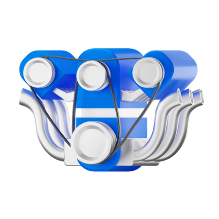 자동차 엔진  3D Icon
