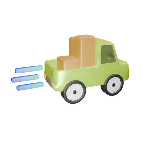 Transport Cars Carry Goods Very Quickly 3D Icon