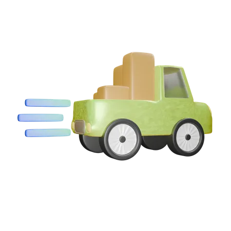 Transport Cars Carry Goods Very Quickly 3D Icon