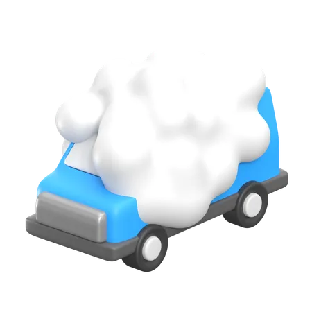 Car Foam 3 D Car Wash Icon 3D Icon