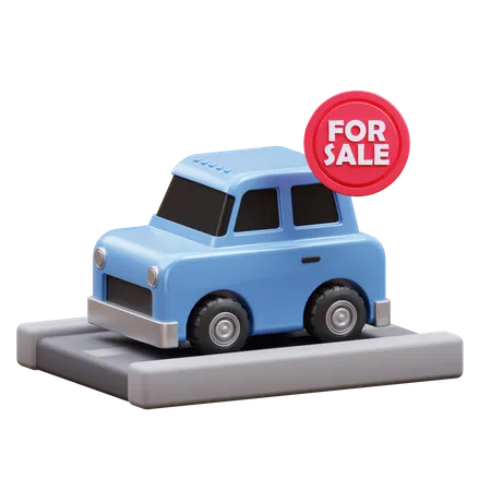 Car For Sale 3 D Illustration 3D Icon