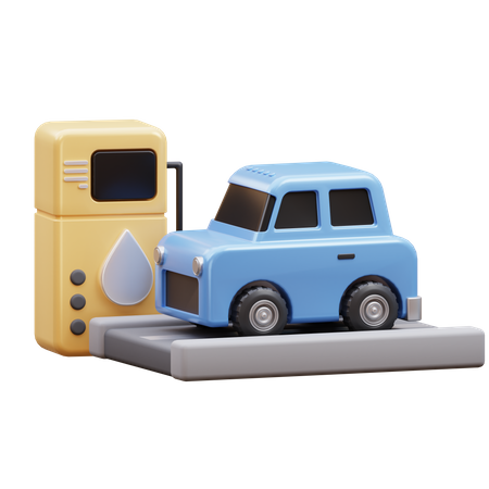 Car Fuel Station  3D Icon