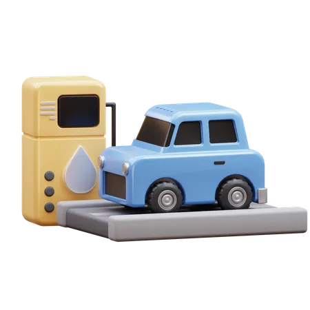 Car Fuel Station  3D Icon