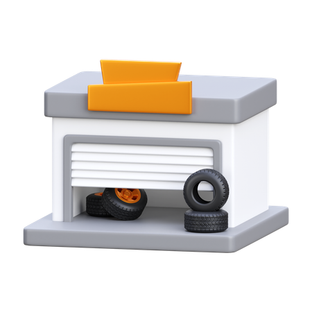 Car Garage Repair  3D Icon