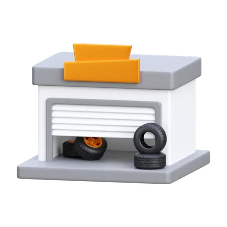 Car Garage Repair  3D Icon