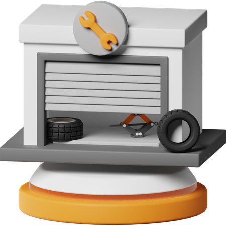 Car Garage Repair  3D Icon