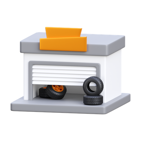 Car Garage Repair  3D Icon