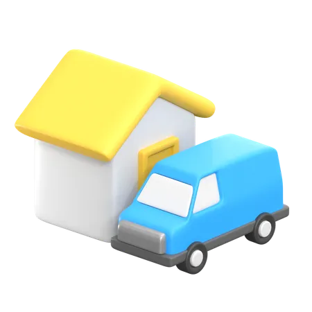 Car In Home 3 D Car Wash Icon 3D Icon