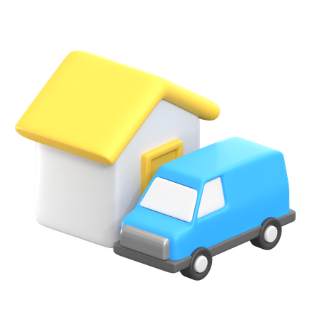 Car in Home  3D Icon