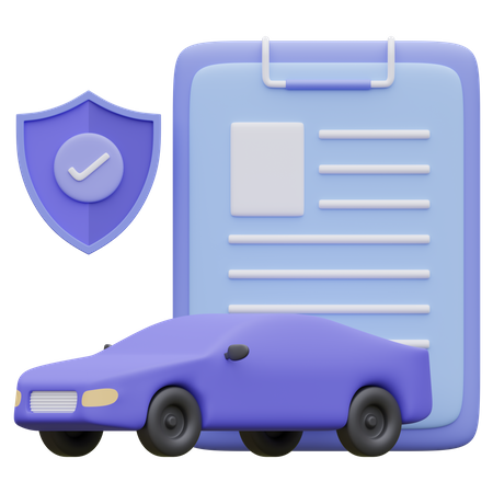 Car insurance  3D Icon