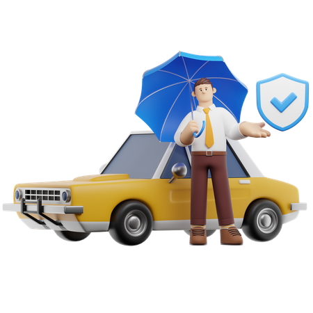 Car Insurance 3D Icon