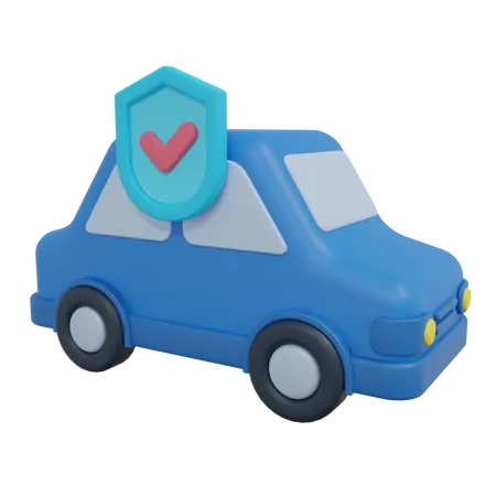 Car Insurance Illustration 3D Icon