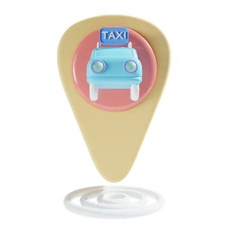 Taxi Location 3 D Icon 3D Icon
