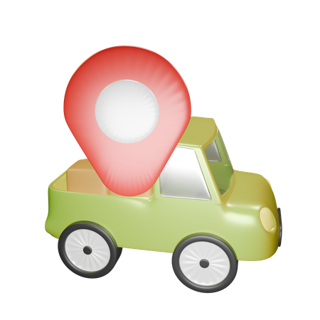 Car Location  3D Icon