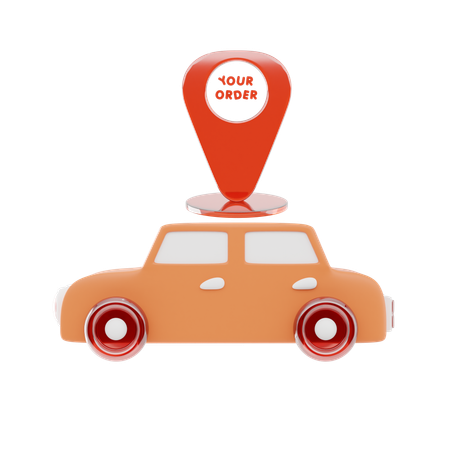 Car Location  3D Icon