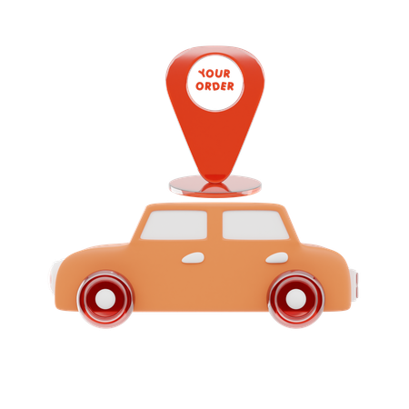 Car Location  3D Icon