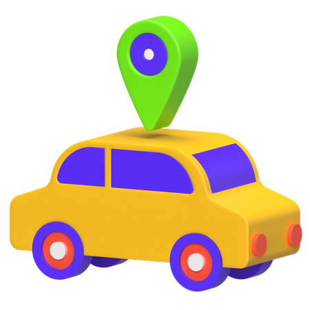 Car Location  3D Icon