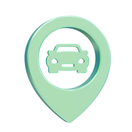 Car Location  3D Icon