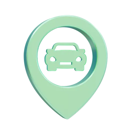 Car Location  3D Icon