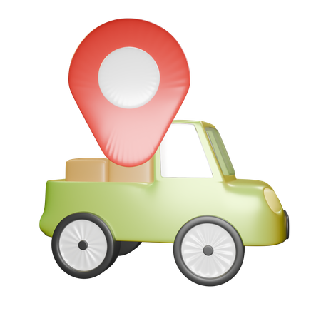 Car Location  3D Icon