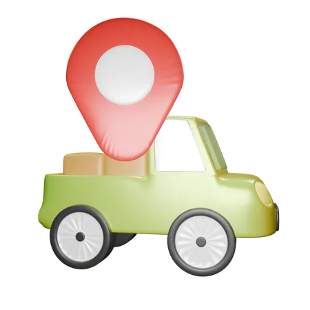 Car Location  3D Icon