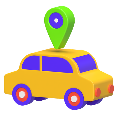 Car Location  3D Icon