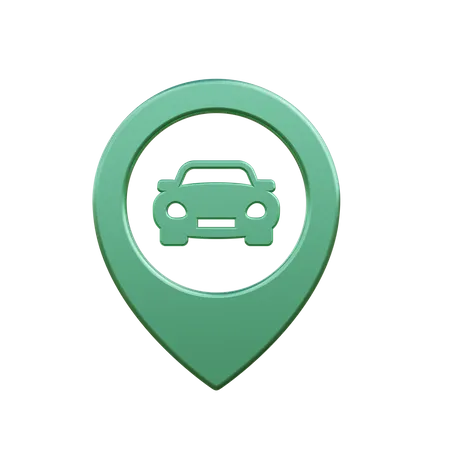Car Location Map 3D Icon