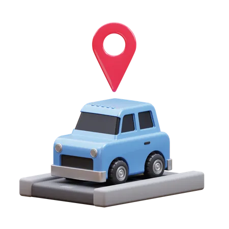 Car Location  3D Icon
