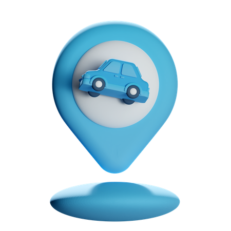 자동차 위치 핀  3D Icon