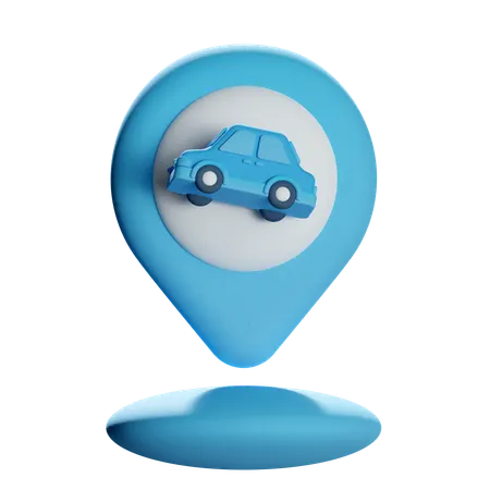 자동차 위치 핀  3D Icon