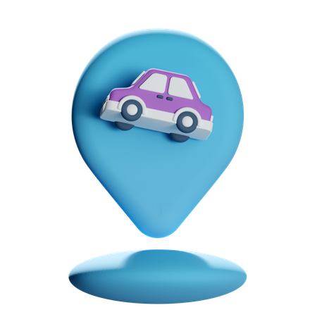 자동차 위치 핀  3D Icon