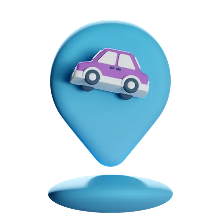 자동차 위치 핀  3D Icon