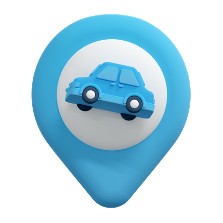 Épingle de localisation de voiture  3D Icon