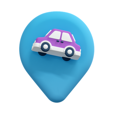 Car Location Pin  3D Icon