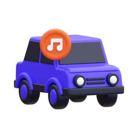 Car Music  3D Icon