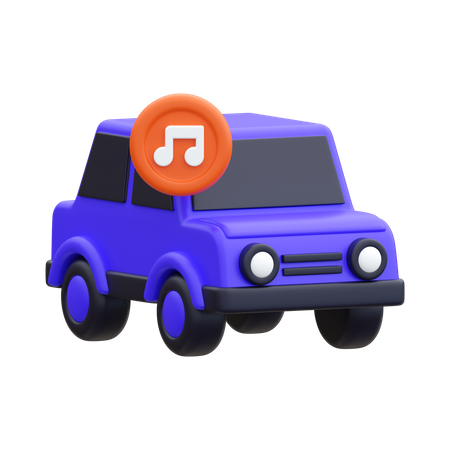Car Music  3D Icon