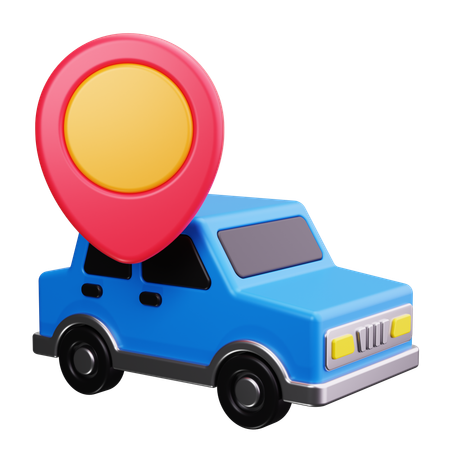 Car Pin  3D Icon