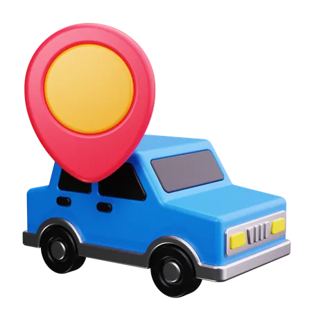 Car Pin  3D Icon