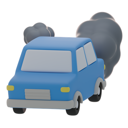 Car Pollution  3D Icon